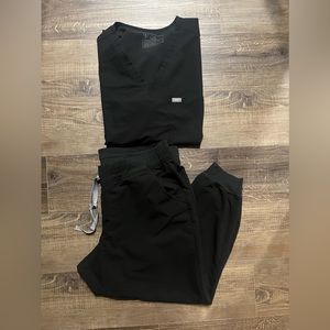 Women’s Black Figs Scrub Set XXL